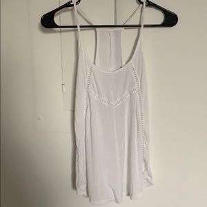 White racer back tank top